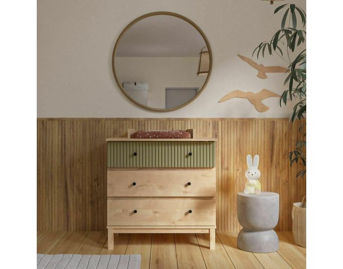 AKITEN RETAIL Commode  Langer - 3 Tiroirs - Kiwi Bois (2)