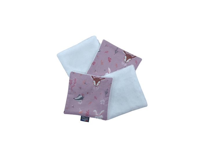  MON JOLI BAVOIR Lot Bavoir Nourrisson, Protge Epaule & Lingettes - Animaux - Rose (2)