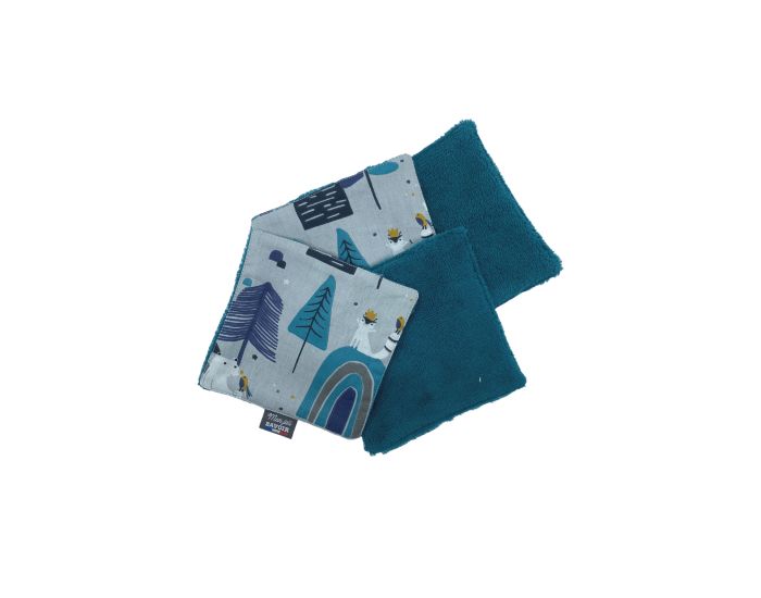  MON JOLI BAVOIR Lot Bavoir Nourrisson, Protge Epaule & Lingettes - Polaire - Bleu (4)