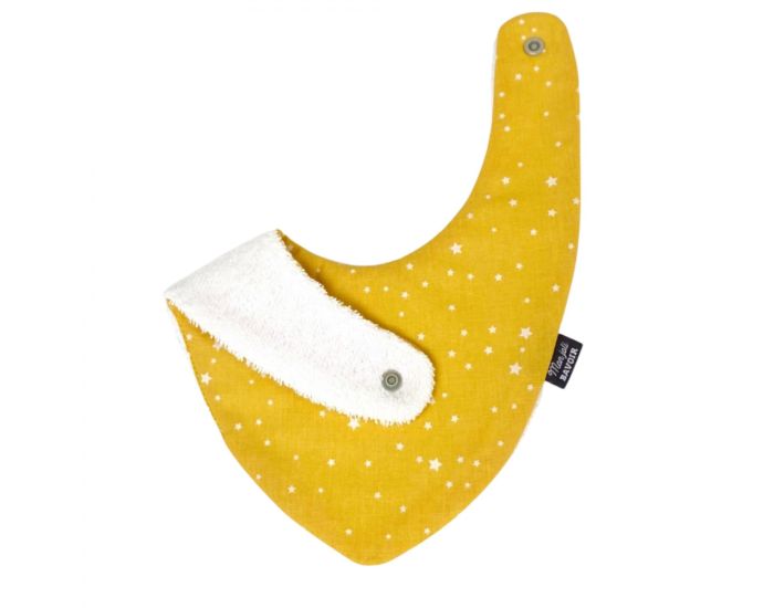 MON JOLI BAVOIR Bavoir Bandana - Etoiles - Jaune (2)