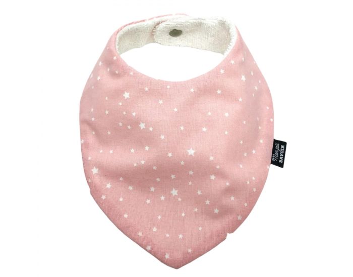 MON JOLI BAVOIR Bavoir Bandana - Etoiles - Rose (1)