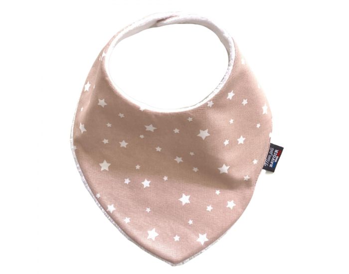 MON JOLI BAVOIR Bavoir Bandana - Etoiles - Rose Ple (1)