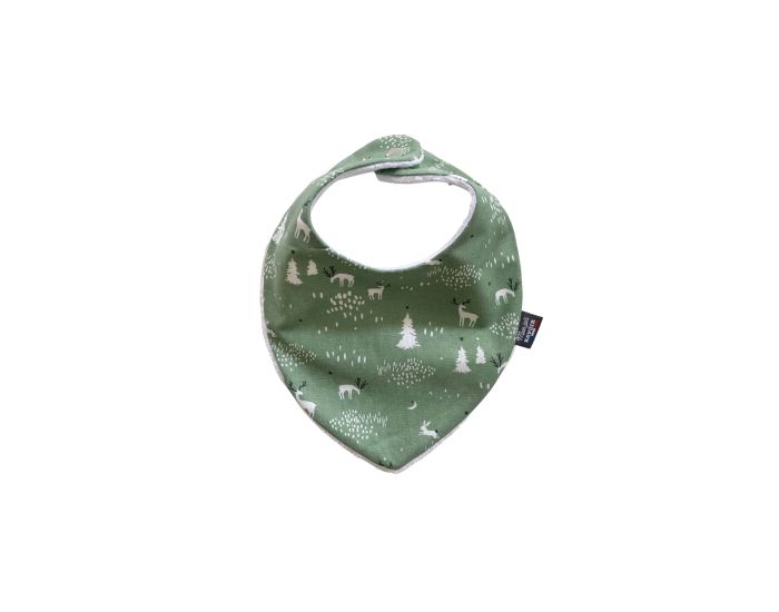 MON JOLI BAVOIR Bavoir Bandana - Animaux d'Hiver - Vert (3)