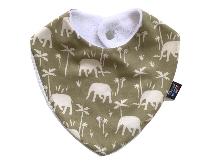 MON JOLI BAVOIR Bavoir Bandana - Elphants (2)