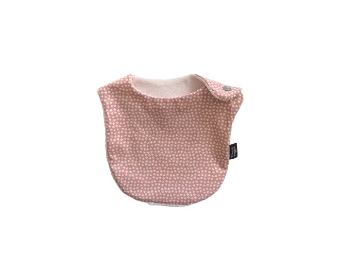 MON JOLI BAVOIR Lot Bavoir Nourrisson & Lingettes - Rose Petits Feuilles (1)