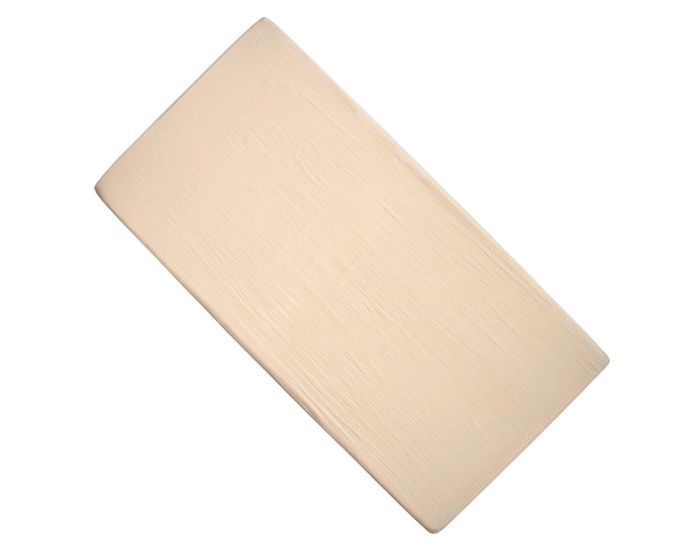 SEVIRA KIDS Drap Housse en Gaze de Coton -  Carreaux - Beige (3)