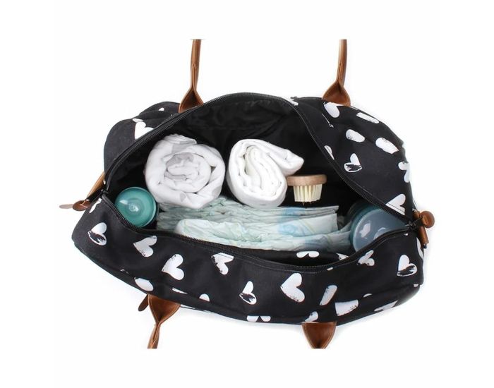 KIDZROOM Sac  Langer Black & White et Son Matelas - Curs (3)