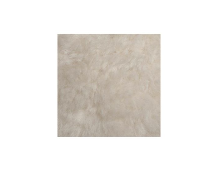 MAISON THURET Pouf en Peau de Mouton - Blanc (1)