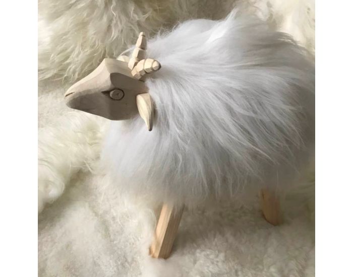MAISON THURET Tabouret Mouton D�coratif - Blanc (1)