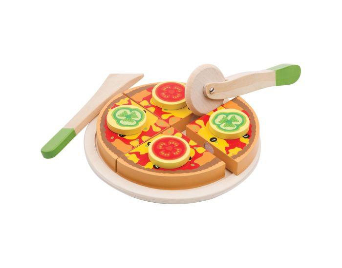 NEW CLASSIC TOYS Pizza en Bois  Couper - Ds 2 ans (1)