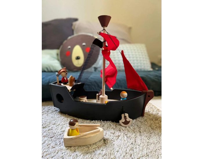 PLAN TOYS Mon 1er Bateau de Pirate en Bois - Ds 3 ans  (1)