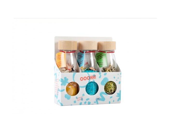 PETIT BOUM Lot de 3 Bouteilles Sensorielles - Nature - Ds 3 mois  (1)