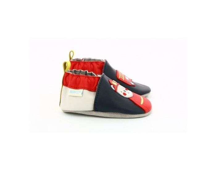 ROBEEZ Chaussons Cuir - Fireman - Marine (1)