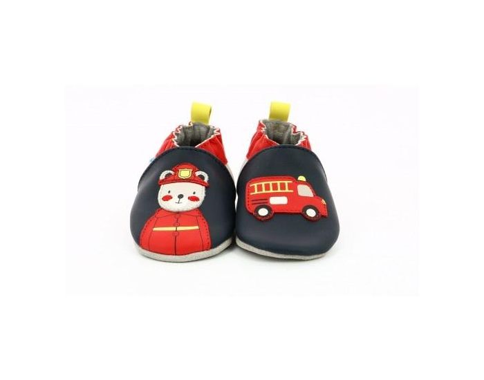 ROBEEZ Chaussons Cuir - Fireman - Marine (3)