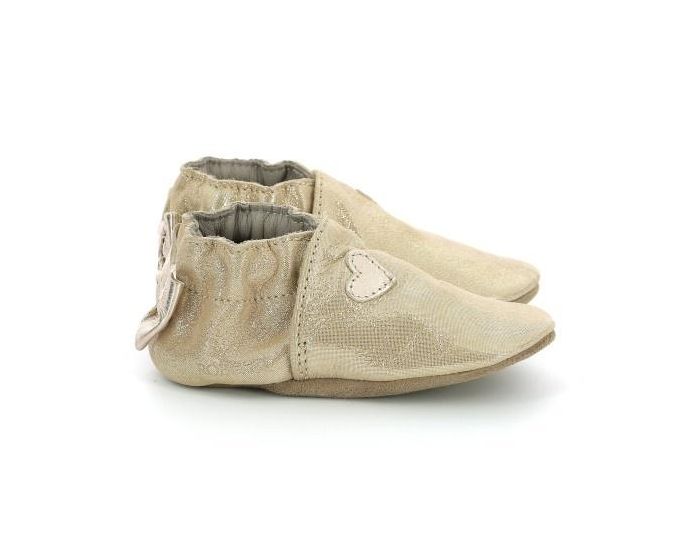 ROBEEZ Chaussons Cuir Mini Love Or (1)