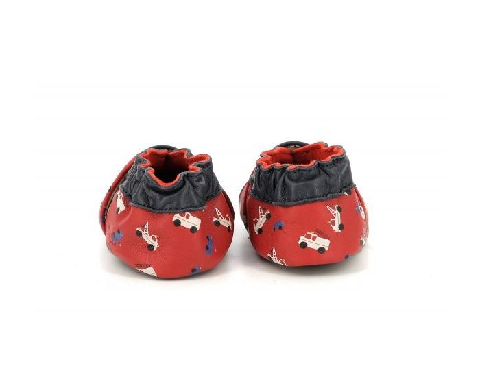 ROBEEZ Chaussons Cuir Super Cars Rouge (2)