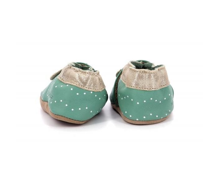 ROBEEZ Chaussons Cuir Baby Tiny Heart - Vert (2)