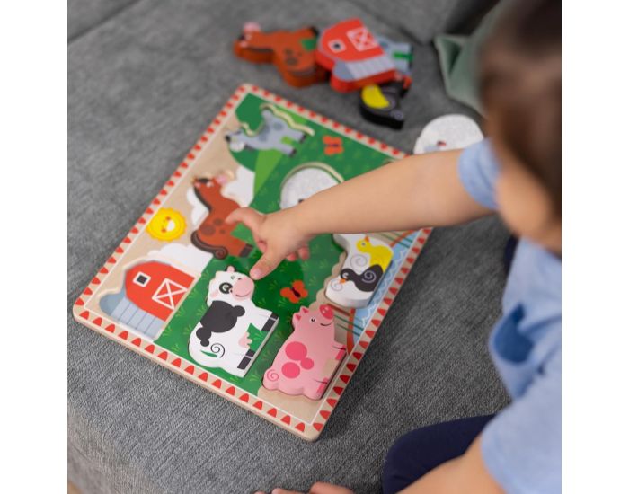 MELISSA & DOUG Chunky Puzzle - Animaux de la Ferme - Ds 2 ans (2)