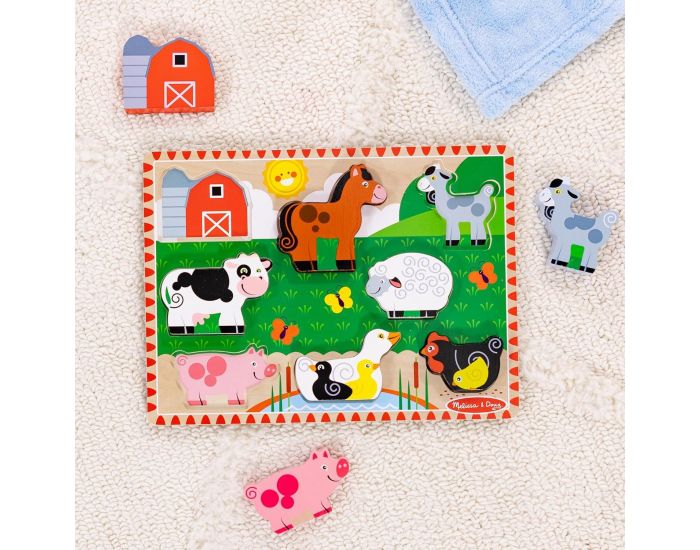 MELISSA & DOUG Chunky Puzzle - Animaux de la Ferme - Ds 2 ans (3)