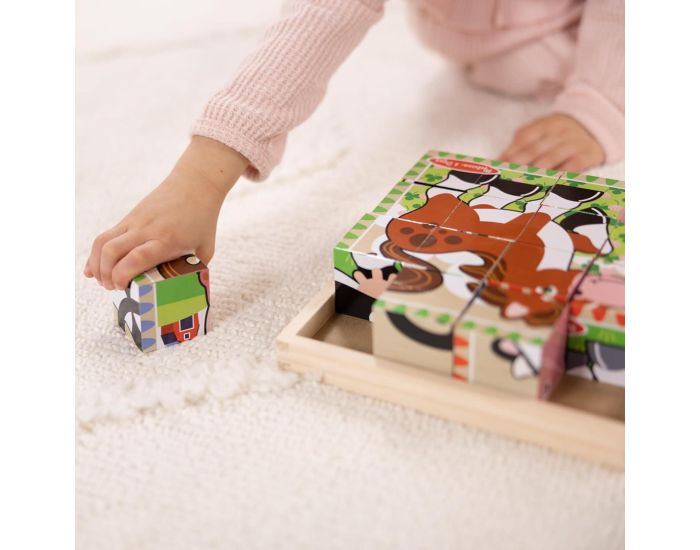 MELISSA & DOUG Cubes en Bois - Animaux de la Ferme - Ds 3 ans  (3)