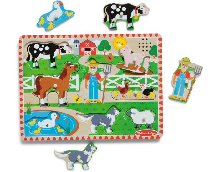 MELISSA & DOUG Puzzle Sonore - Ferme Old MacDonald - Ds 2 ans (2)