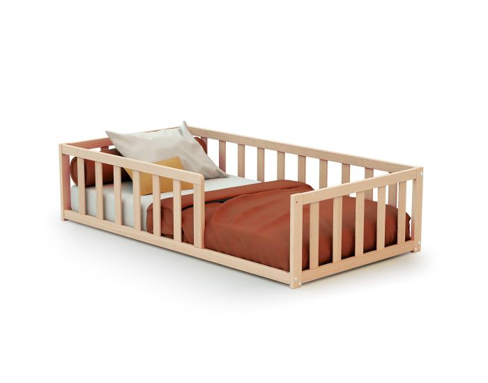 AT4 WEBABY Lit Enfant au Sol en Bois - Htre Brut - 70 x 140 cm <p><strong>MATRIAUX </strong></p> <ul><li>Fabriqu 100% en bois de Htre massif.</li></ul> (1)