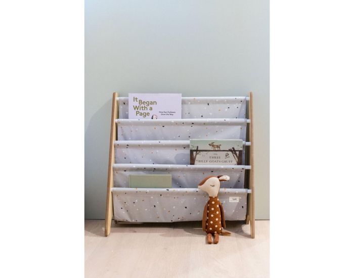 3 SPROUTS Bibliothque Enfant Terrazzo - Gris Clair - Ds 3 ans  (1)