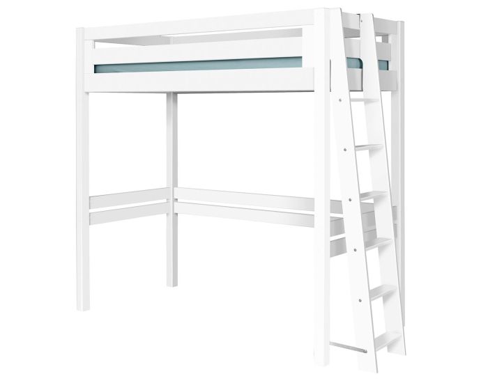 AKITEN RETAIL Lit Mezzanine 1 Place - Orsai - 90 x 190 cm Blanc (1)