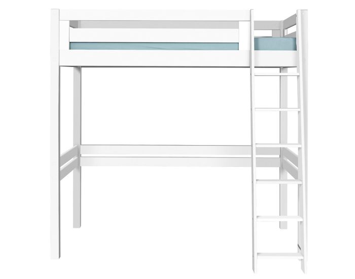 AKITEN RETAIL Lit Mezzanine 1 Place - Orsai - 90 x 190 cm Blanc (3)