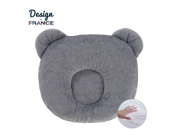 CANDIDE Coussin Cale Tte Bb P'tit Panda - Gris Fonc  (2)