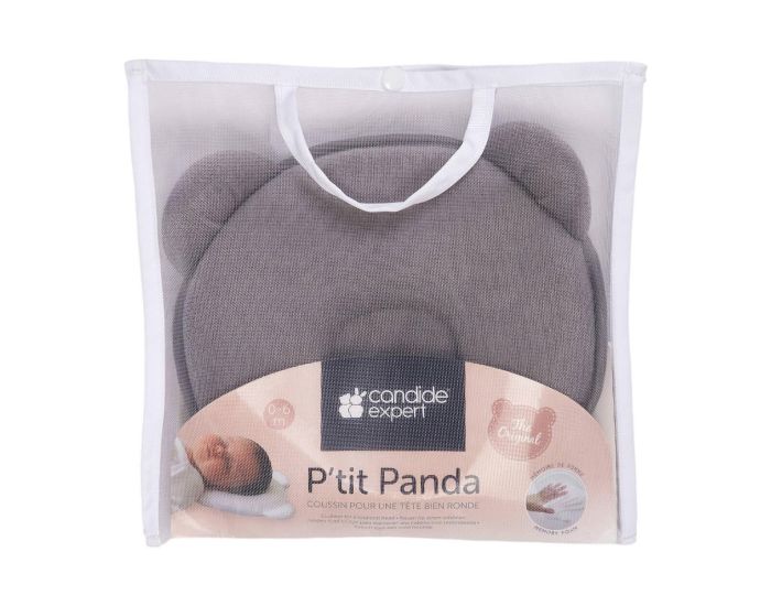 CANDIDE Coussin Cale Tte Bb P'tit Panda - Gris Fonc  (6)