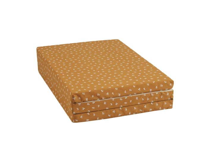 CANDIDE Matelas Bb Pliant - 3 Parties - Fleuri Camel -  60 x 120 cm  (8)