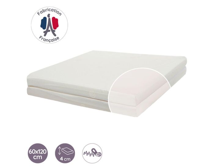 TINEO Matelas Bb - Pliant 2 Parties - 60 x 120 cm  (5)