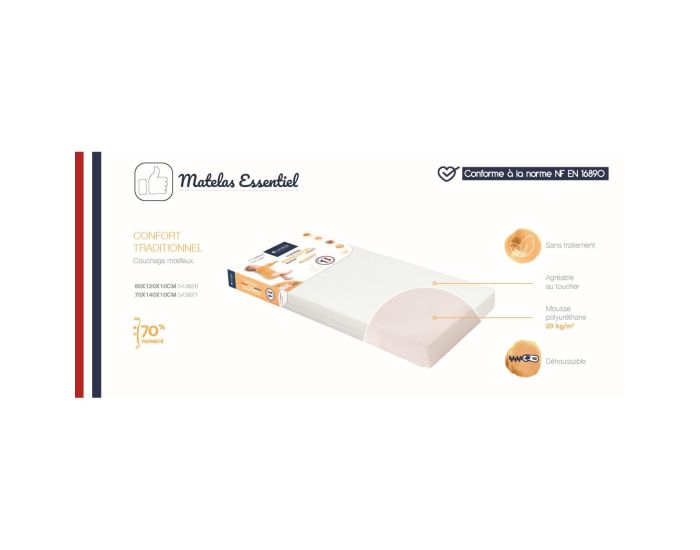 CANDIDE Matelas Bb Essentiel - Dhoussable  (6)