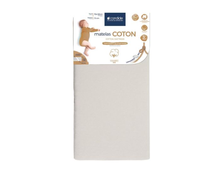 CANDIDE Matelas Bb Coton  60 x 120 cm (1)