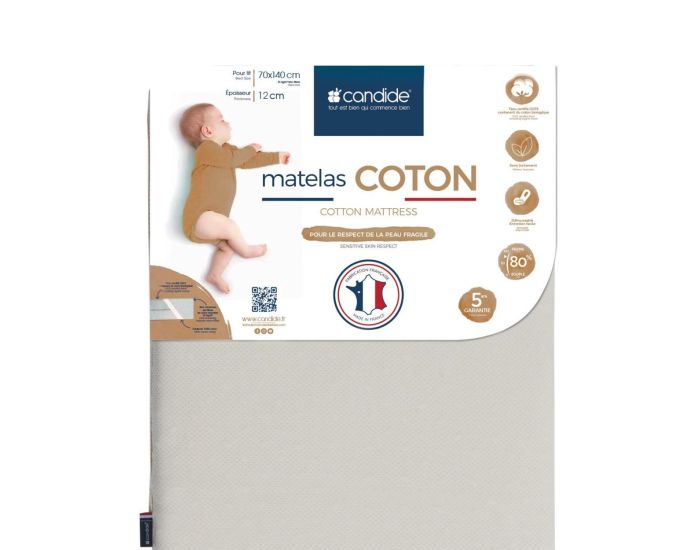 CANDIDE Matelas Bb Coton  60 x 120 cm (7)