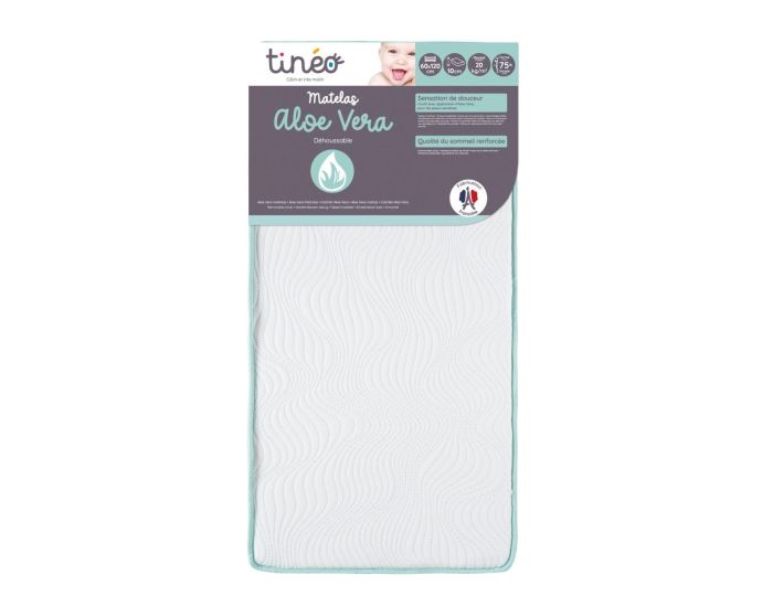 TINEO Matelas Bb Aloe Vera -  60 x 120 cm  (1)