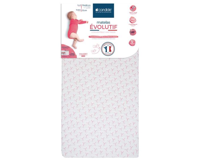 CANDIDE Matelas Bb volutif - Dhoussable 360  60 x 120 cm (1)