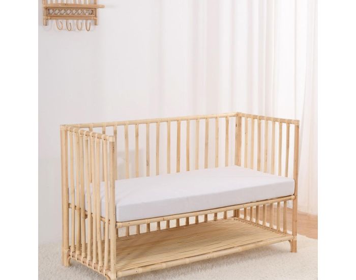 BABYKARE Lit volutif Cododo Rotin Naturel - 70 x 140 cm (1)