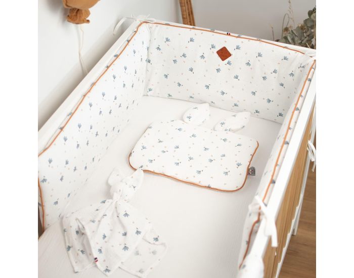 SEVIRA KIDS Set Housse de Matelas  Langer + Tapis de Change - Bleuet (3)