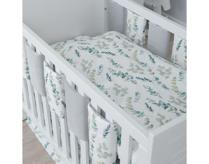 SEVIRA KIDS Drap-Housse en Coton - Eucalyptus (2)