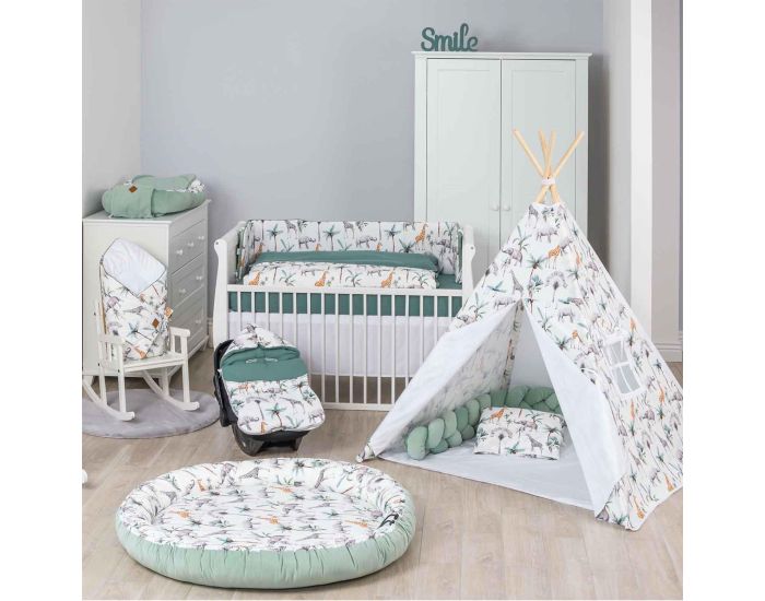 SEVIRA KIDS Gigoteuse d'Emmaillotage Evolutive en Coton - Eucalyptus (7)