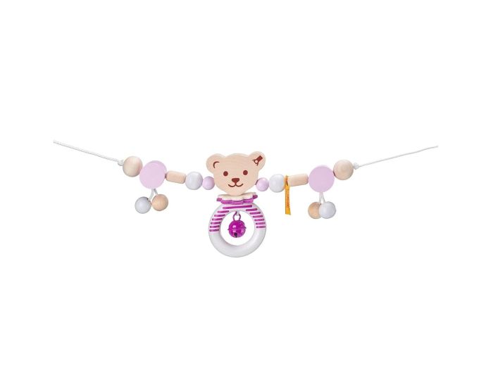 SELECTA Chane pour Poussette Ours Steiff - Rose - Ds 12 mois  (1)