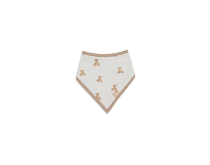 JOLLEIN Lot de 2 Bavoirs Bandana - Teddy Bear GOTS  (1)