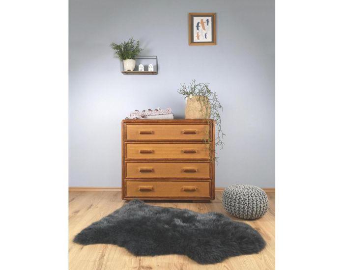 NATTIOT Tapis Enfant - Sheepskin Douchka - Gris - 67 x 100 cm (1)