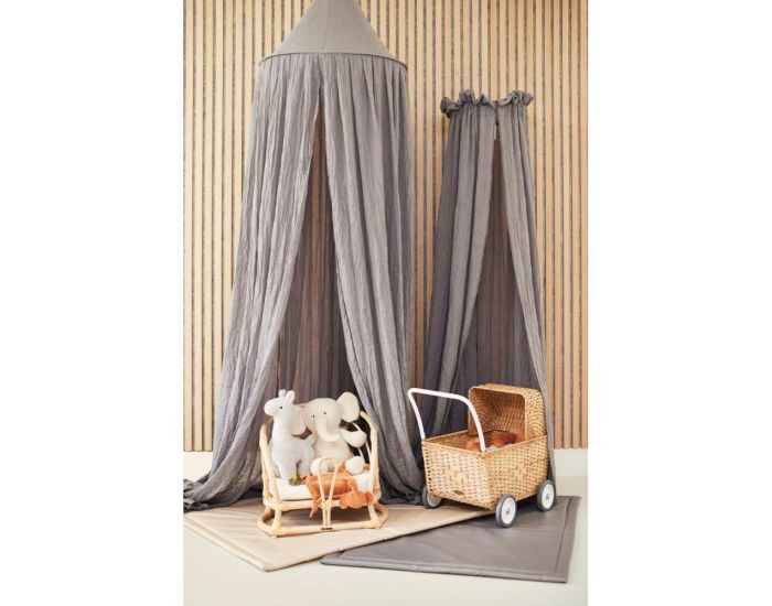 JOLLEIN Ciel de Lit Vintage - Gris Tempte - 155 cm (1)