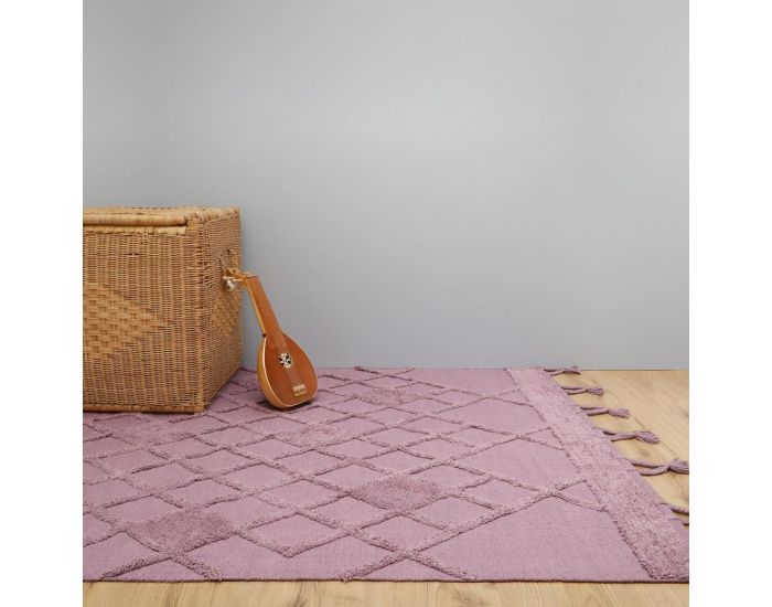 NATTIOT Tapis Coton - Eemee - Mauve (1)