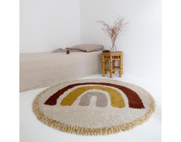 NATTIOT Tapis Enfant - Arc en Ciel - Bohemian Rainbow -  120 cm (5)