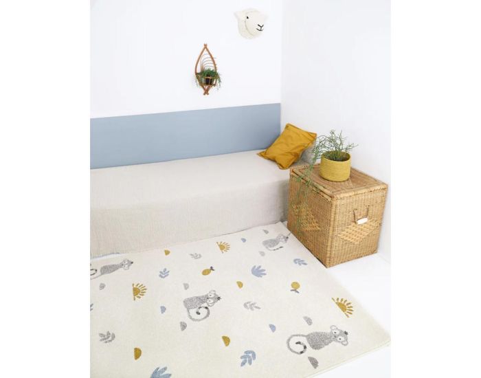 NATTIOT Tapis Enfant - Little Wild Monkey Miel  (1)