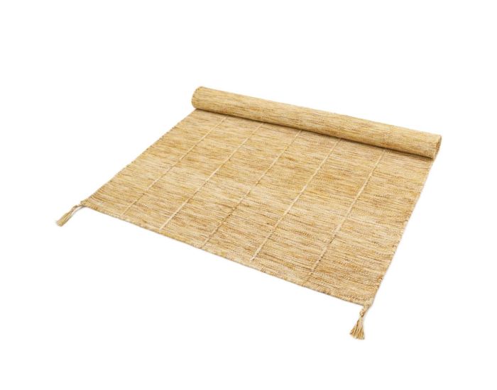 NATTIOT Tapis Coton - Lhena - Jaune Brun (1)